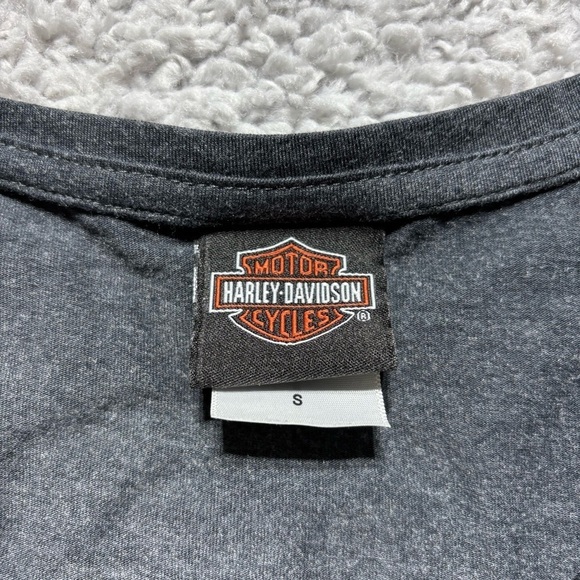 Harley Davidson Shirt Womens Small Short Sleeve Tee Bling Motorcycles Voodoo HD - Picture 3 of 5